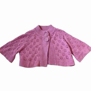 Y2K Girls Pink Sparkly Short Sleeve Bolero Cardigan Xhilaration Size Small